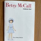 Betsy McCall Paper Doll Clothes Small Booklet By Robert Tonner Uncut 1997