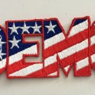 Demo Red White And Blue Patch Embroidered Badge Demo Red White And Blue Patch Embroidered Badge