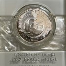 United Nations 1987 Peace Medal Sterling Silver Proof With Box Stand and COA United Nations 1987 Peace Medal Sterling Silver Proof With Box Stand and COA