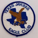 Texas Jaycees Eagle Club Patch Souvenir Embroidered Badge