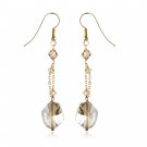 GOLD-FILLED COSMIC GOLDENSHADOW LONG EARRINGS.