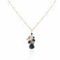 SWAROVSKI  GOLD FILLED JET NECKLACE.