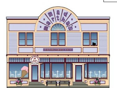 Cat's Meow Martha's Vineyard Mad Martha's Ice Cream Parlor - Oak Bluffs  FREE SHIPPING