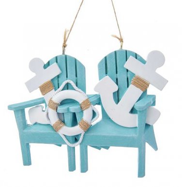 Kurt Adler Double Adirondack Chairs Christmas Ornament BRAND NEW Free Shipping