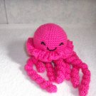 CUTE little crocheted jelly fish- hot pink