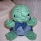 CUTE Baby Turtle- light blue/med blue