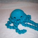 CUTE little crocheted jelly fish- turquoise