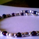 Genuine Garnet and Solid Sterling Silver Bracelet