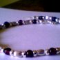 Genuine Garnet and Solid Sterling Silver Bracelet