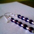 Genuine Garnet Gemstone and Sterling Silver Earrings