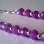 Genuine Lavender Jade and Sterling Silver Earrings