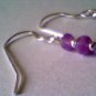Genuine Lavender Jade and Sterling Silver Earrings