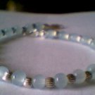 Genuine Amazonite and Sterling Silver Bracelet