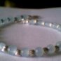Genuine Amazonite and Sterling Silver Bracelet