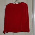 Red Long Sleeve Party Blouse (custom made)