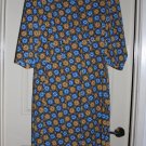 Retro Brown/Blue V-neck Dress (custom made)
