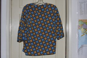 Retro Brown/Blue Blouse & Pants (custom made)