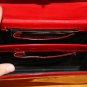 Red Accordion Purse w/ Metal Handle (Vintage) circa 1950's