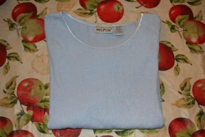 XL, White Stag Stretch Blue Floral Short Sleeve Shirt