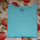 2x, Basic Editions Blue Short Sleeve Shirt