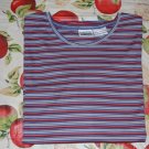 2x, Basic Editions Multi-Striped Short Sleeve Shirt