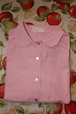 Large, Collared Pink (button down & 3/4 sleeves) Scrub