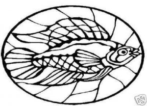Collection of STAIN GLASS FISH Printable Images 33 Page