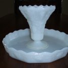 Westmoreland PANELED GRAPE MILK GLASS EPERGNE