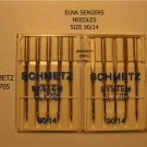 ELNA SERGER SCHMETZ SYSTEM ELx705 90/14 NEEDLES NEW