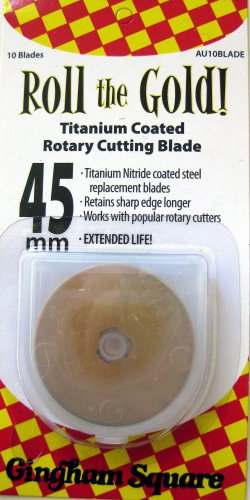 10 Rotary Cutting Blades  Extended Life fits All 45 mm. Titanium Nitride