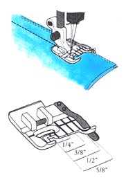 VIKING HUSQVARNA CLEAR SEAM GUIDE FOOT(1)-(7)4130348-45