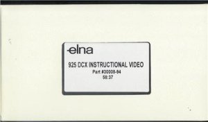 ELNA 925 DCX 905 & 904 DCX PRO INSTRUCTIONAL VIDEO  DVD
