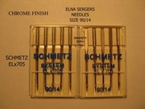 10 Serger Needles Singer, Pfaff, Viking, White