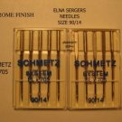 Baby Lock, Pfaff, Juki, Singer,  Serger SCHMETZ  90/14 NEEDLES CHROME FINISH