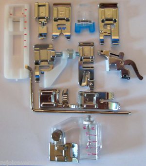 12 Sewing Feet Riccar, Juki, Necchi, White, Simplicity