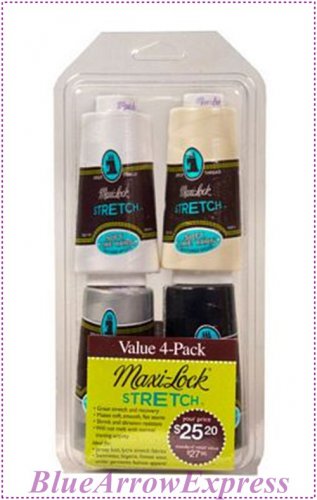 Maxi-Lock Stretch Basics - Value 4-Pack - White, Black, Eggshell & Light Grey