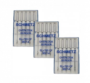 15 SCHMETZ  Serger Needles  FOR Elna Babylock Bernina Brother Janome Sears Juki Singer Pfaff Viking,