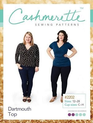 Curvy & Plus Sizes - Cashmerette -Darmouth Top Pattern - Sizes 12-28, Cup Sizes C/D, E/F, G/H