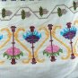 WHITE FLUFF SLEEVES BOHO FLORAL EMBROIDERY COTTON TOP