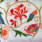 White BABYDOLL BOHO FLARED SLEEVE FLORAL EMBROIDERY TOP