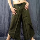 GREEN BELLYDANCE RAYON BOHO GYPSY GENIE HAREM PANTS