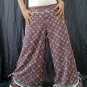 Purple Ethnic Boho Beaded Wide-legged Drawstring Long Pants