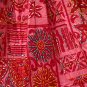 Handsewn beads! Pink Gypsy Boho Ethnic Floral Print Cotton Drawstring Long Skirt
