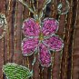 Brown Gypsy Foho Ethnic Floral Handsewn Beads Sequins Cotton Drawstring Long Skirt