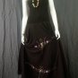 BLACK GYPSY FOHO PURPLE FLORAL SMOCKED MAXI HALTER DRESS