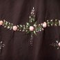 BROWN GYPSY FOHO PEACH FLORAL SMOCKED MAXI HALTER DRESS