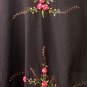 BLACK GYPSY FOHO DARK BROWN FLORAL SMOCKED MAXI HALTER DRESS