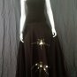 BLACK GYPSY FOHO WHITE FLORAL SMOCKED MAXI HALTER DRESS