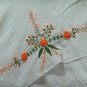 White Cotton Orange Floral Embroidery Wraparound Beach Skirt/Top