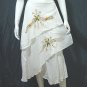 White Cotton Yellow Floral Embroidery Beach Wraparound Skirt/Top